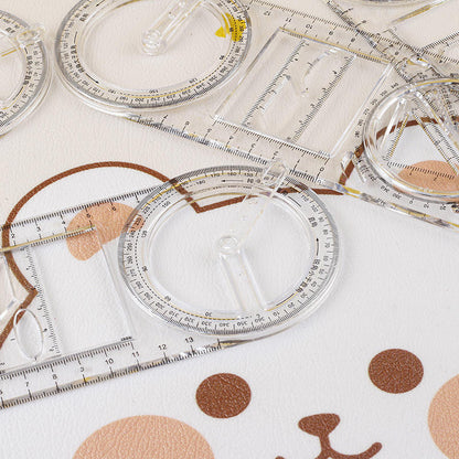 Multifunctional Geometric Plastic Ruler📐