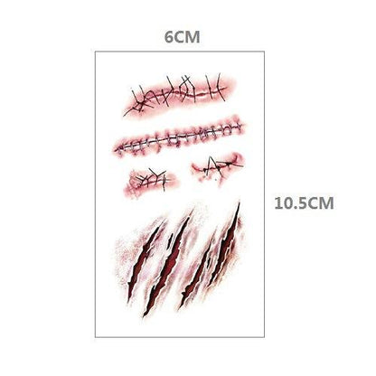 🩸 Horror Wound Tattoos Set 🕸️