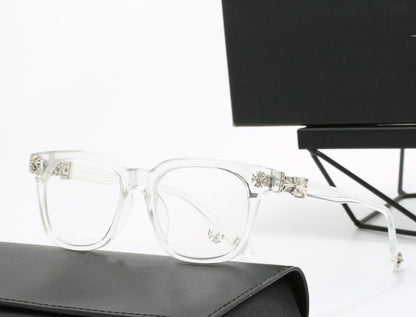 Blue Light Filter Eyeglasses with Fashion Metal Accents