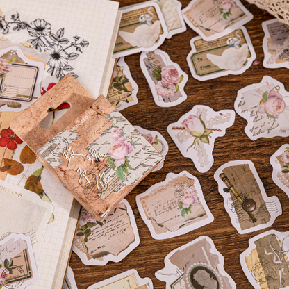 📜✨ Vintage Aesthetic Sticker Pack Collection ✨📚
