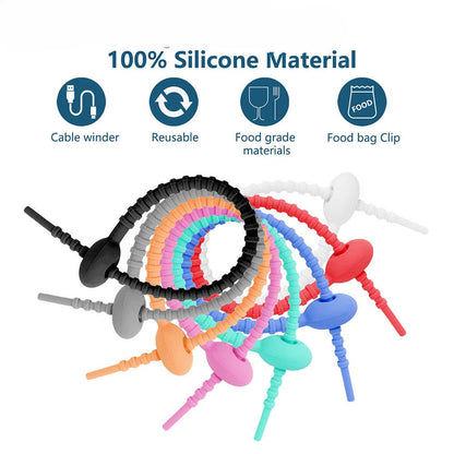 🌈✨ Silicone Cable Organizers — Tidy Up in Style! 🧩📎