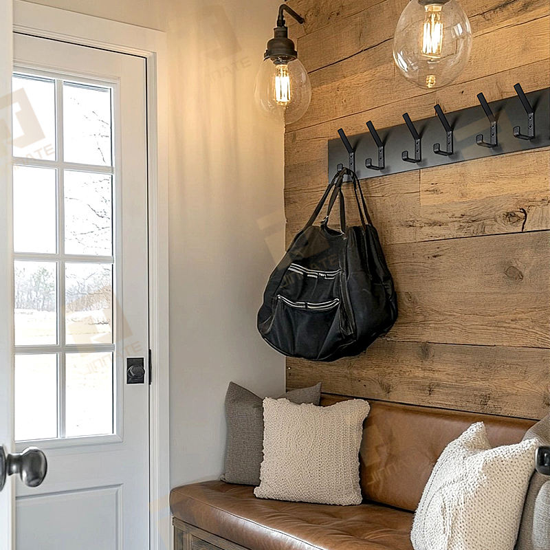 🖤 Heavy-Duty Metal Wall Hooks – Modern &amp; Durable Design ⚙️