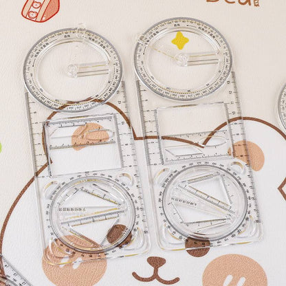 Multifunctional Geometric Plastic Ruler📐
