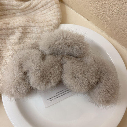 ✨ Soft Plush Hair Claw Clip ✨