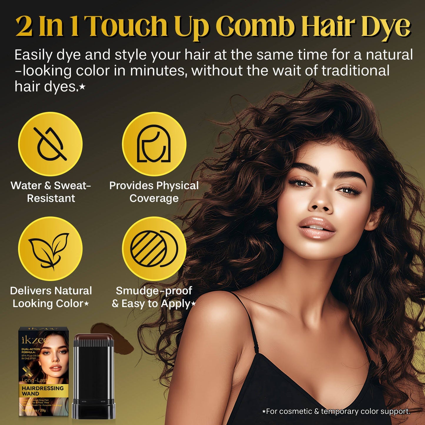 Water And Sweat Proof Hair Comb Dye
