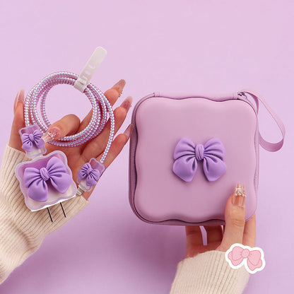 🎀 Bow Charger &amp; Accessories Pouch