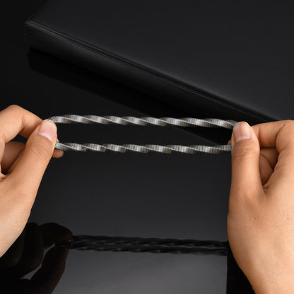 Luxury Twisted Ribbed Bangle – Gold & Silver Finish