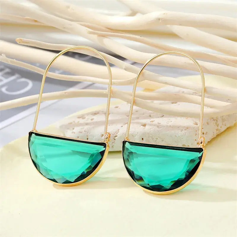 Elegant Emerald Statement Earrings ✨
