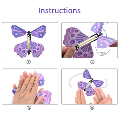 🦋 Flying Butterfly Toy – Wind-Up Fluttering Butterfly for Kids