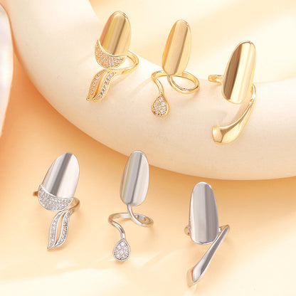 ✨ Elegant Abstract Open Ring Set ✨