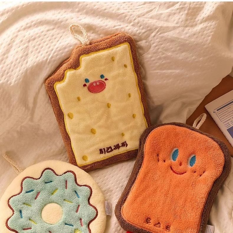 🧽 Cute Cartoon Cleaning Towel – Soft, Absorbent🍞🍩