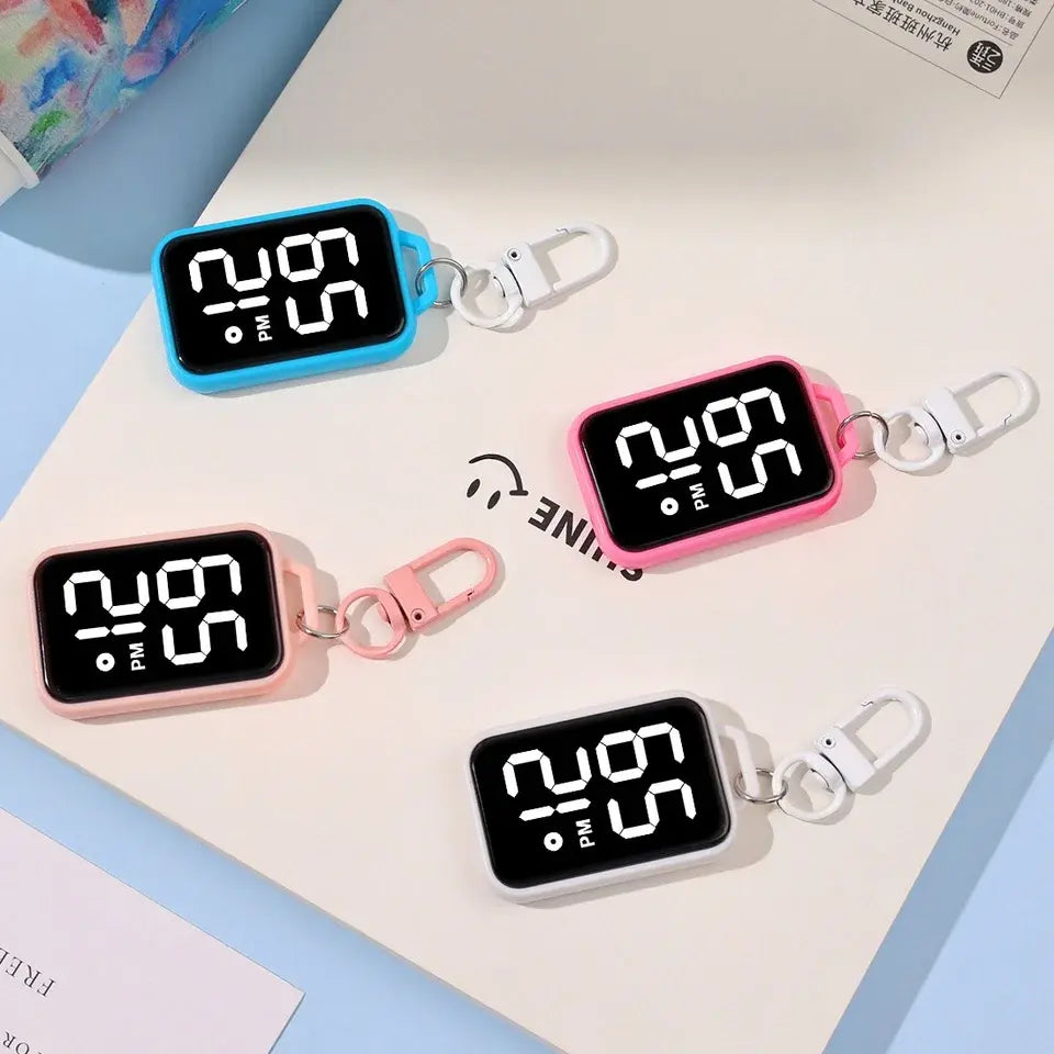 ⏰✨ Cute Mini LED Clock Keychain ✨🎀