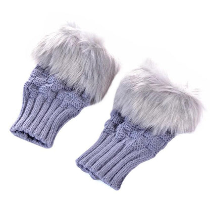 Women Faux Rabbit Fur Glove