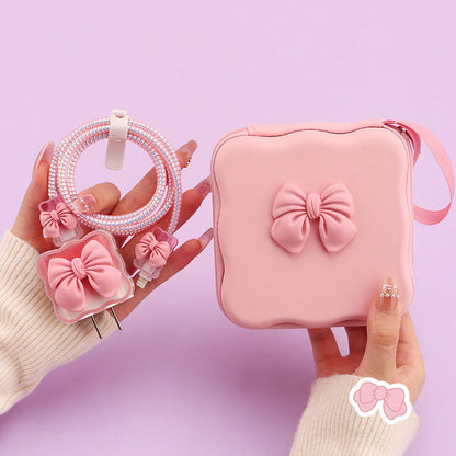 🎀 Bow Charger &amp; Accessories Pouch