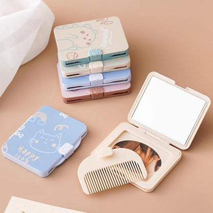 🧸✨ Kawaii Comb + Mirror Set ✨🪞
