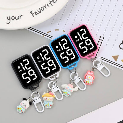 ⏰✨ Cute Mini LED Clock Keychain ✨🎀