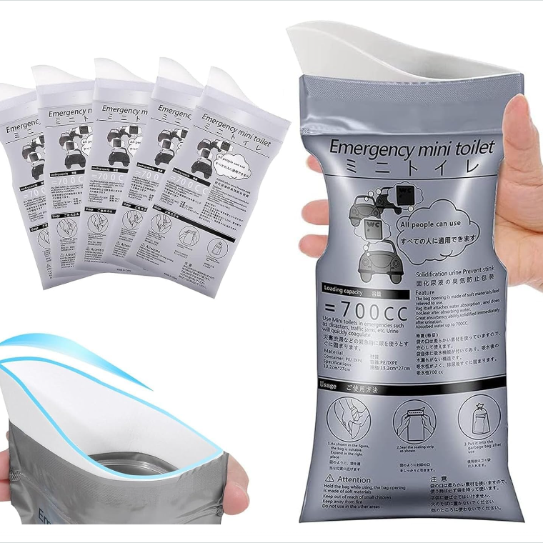 🚻 Emergency Mini Toilet Bags – Portable Hygiene Solution 🚻