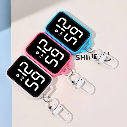 ⏰✨ Cute Mini LED Clock Keychain ✨🎀