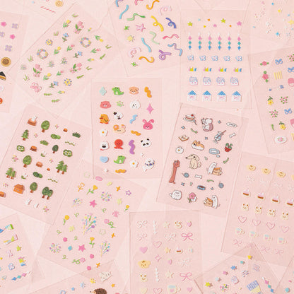 🌈 Cute Mini Character Stickers 🐶✨