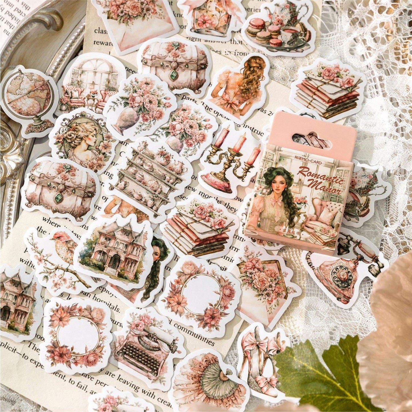 📜✨ Vintage Aesthetic Sticker Pack Collection ✨📚
