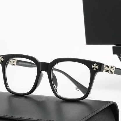 Blue Light Filter Eyeglasses with Fashion Metal Accents