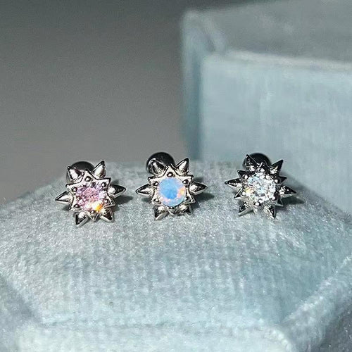 ✨ Starburst Crystal Stud Earrings – Dainty & Trendy 🌟