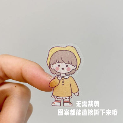 🌈 Cute Mini Character Stickers 🐶✨