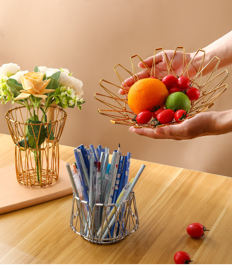 🧺 Stainless Steel Expandable Wire Basket – Multi-Purpose Storage & Organizer