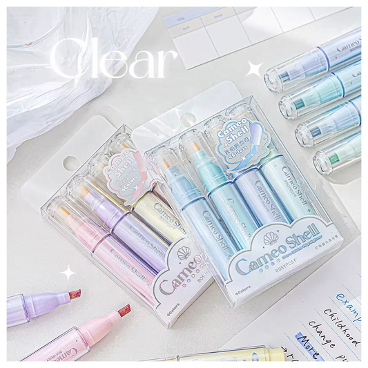 🌈 Pastel Cameo Shell Highlighter Set