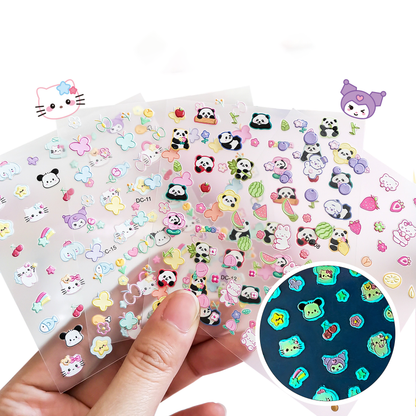 🌈 Cute Mini Character Stickers 🐶✨