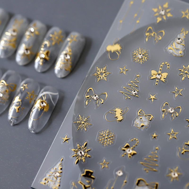 ❄️✨ Gold Foil Snowflake Sticker Sheet