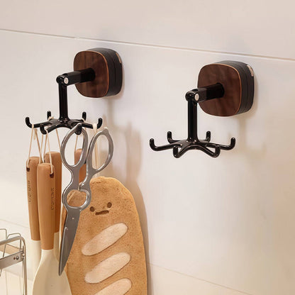 360° Rotating Wall-Mounted Multi-Hook Organizer