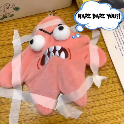 Goofy Pink Starfish Plush – Funny Expression Stress Toy✨
