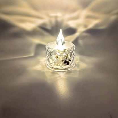 ✨💎 Crystal LED Flameless Candle Light — Elegant Glow for Any Space 🕯️🌙