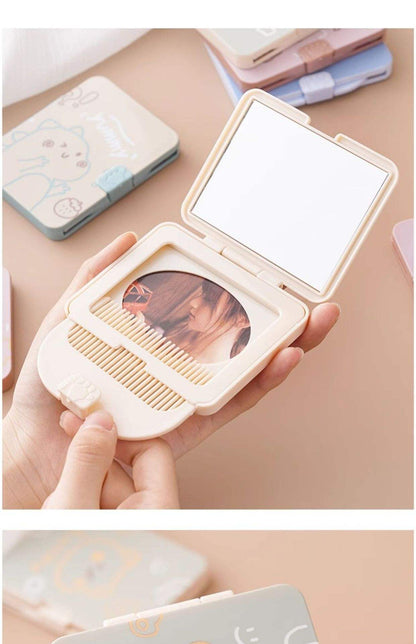 🧸✨ Kawaii Comb + Mirror Set ✨🪞