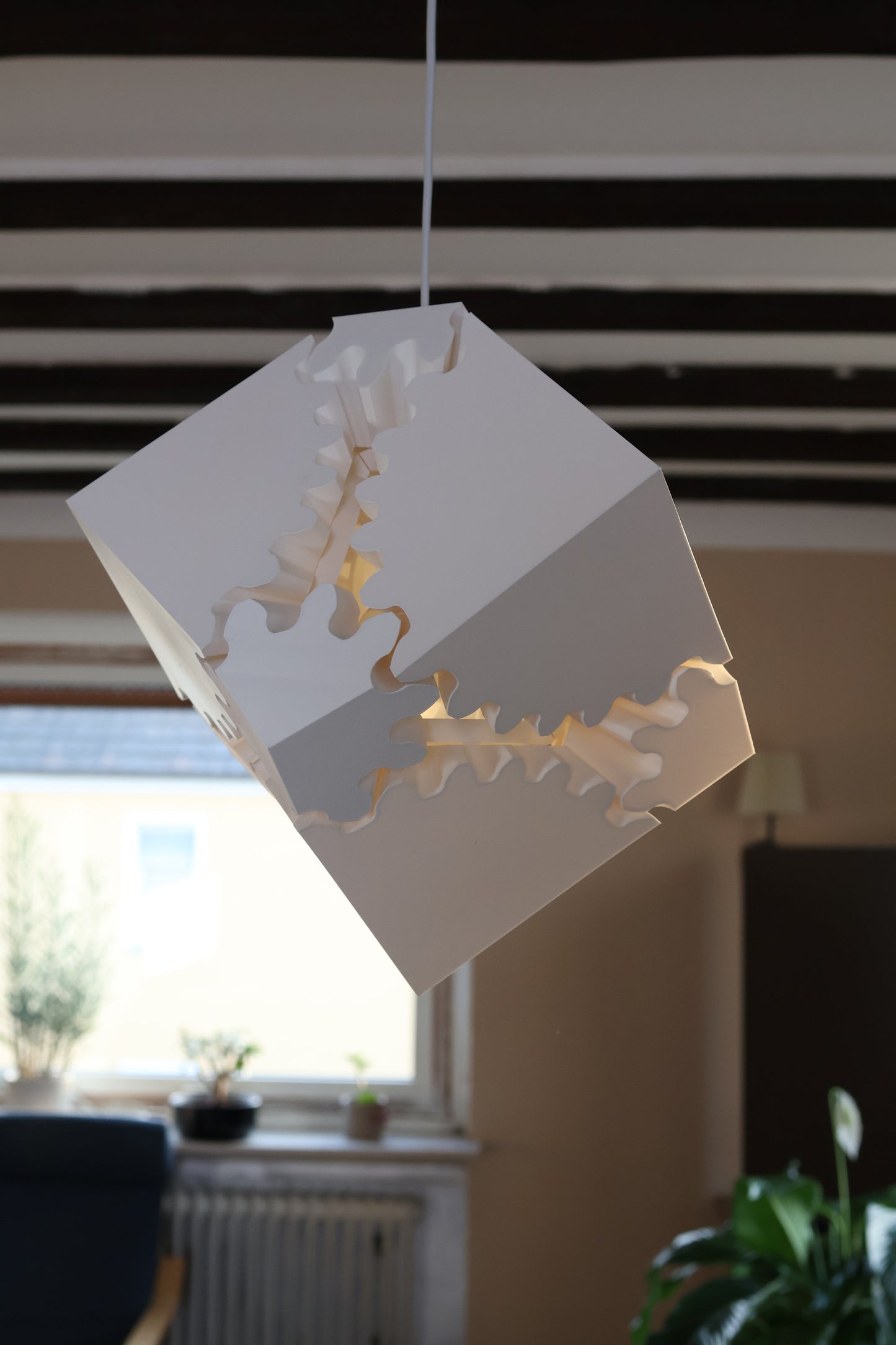New 3D Rotating Gear Cube Lamp