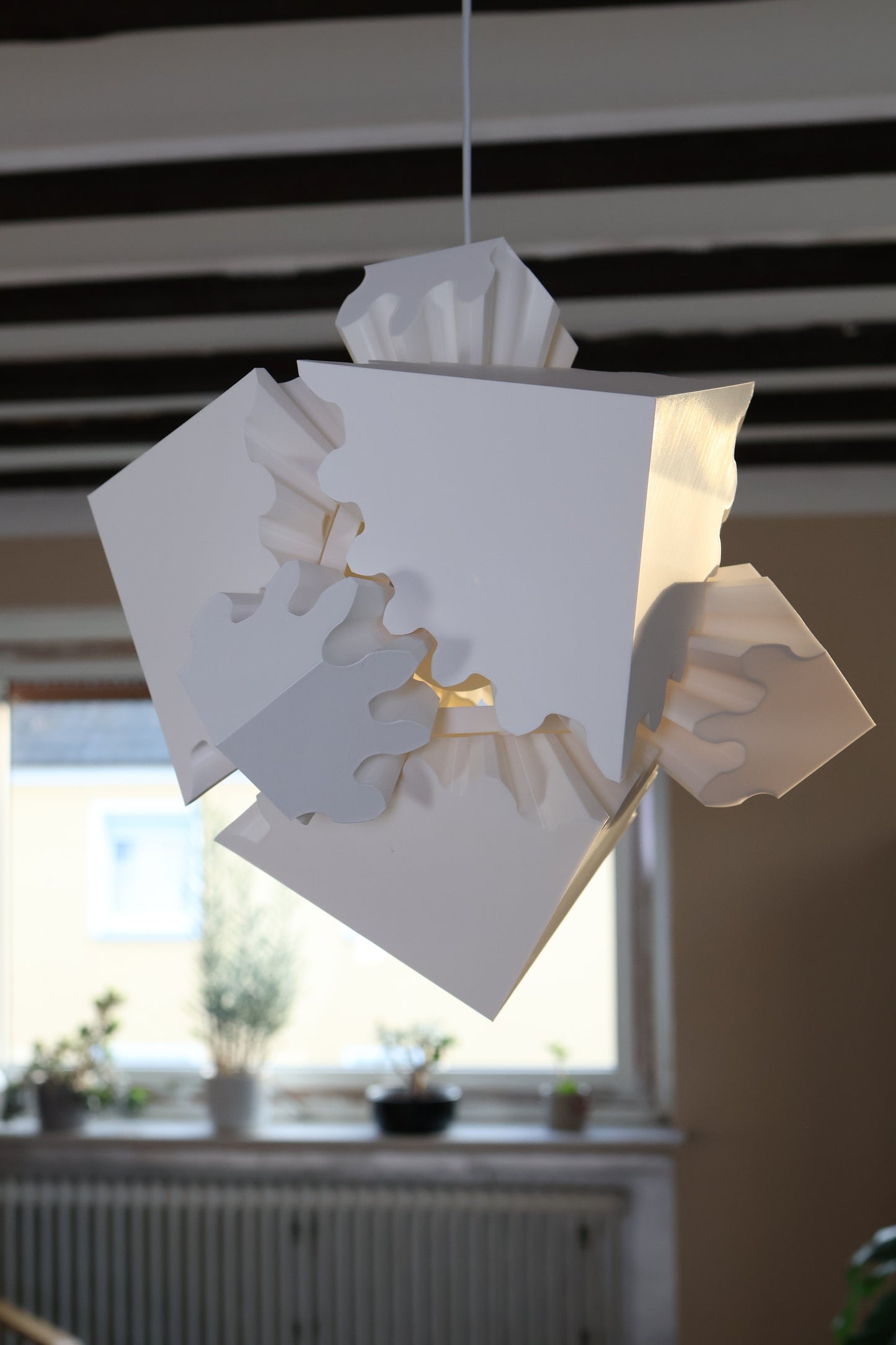 New 3D Rotating Gear Cube Lamp