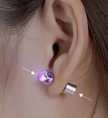 LED Ear Studs Ring Shinning Light ( 1 Pair )
