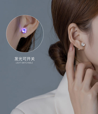 LED Ear Studs Ring Shinning Light ( 1 Pair )