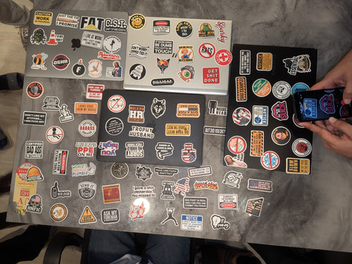 🔥150Pcs Blue Collar Funny Stickers 👷‍♂️