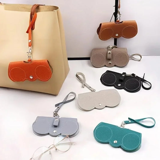 Leather Glasses Bag with Leather Rope