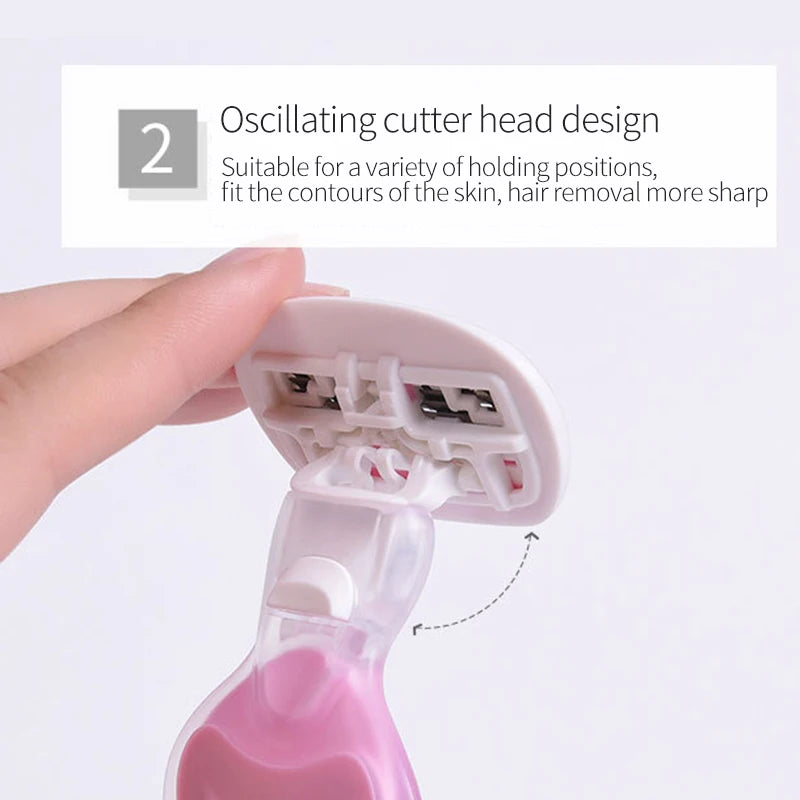 Mini Armpit Leg Face Hair Woman Trimmer Shaver Manual Shaving Women's Razor Trimmers 4/5 Layer Blades Razor For Female Bikini