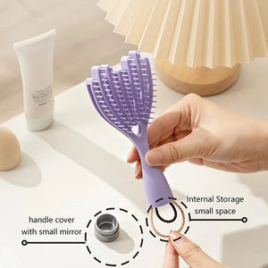 fluffy hair comb handle