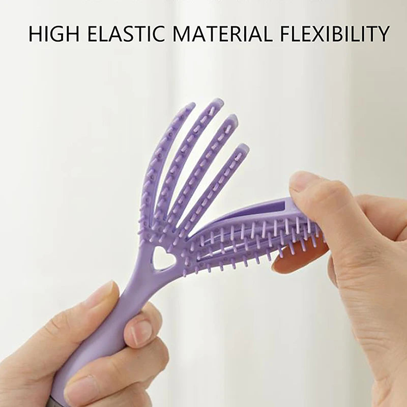 fluffy hair comb handle