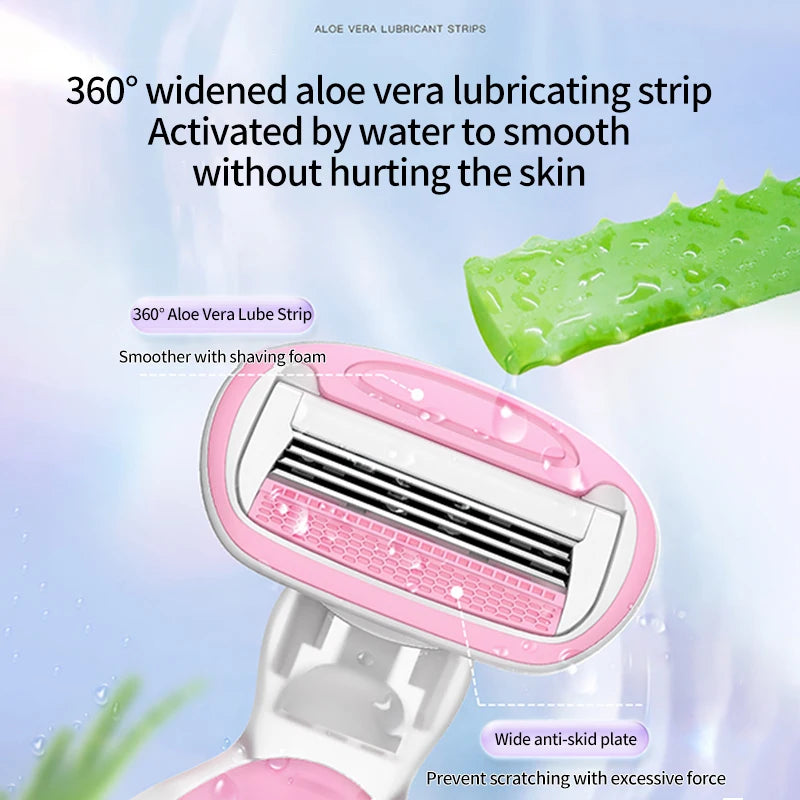 Mini Armpit Leg Face Hair Woman Trimmer Shaver Manual Shaving Women's Razor Trimmers 4/5 Layer Blades Razor For Female Bikini