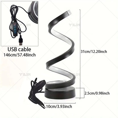 LED Desk Lamp Modern Spiral Line Syle Dimmable Bedside Lamp Creative LED Table Night Light For Bedroom Living Room Home Decorate