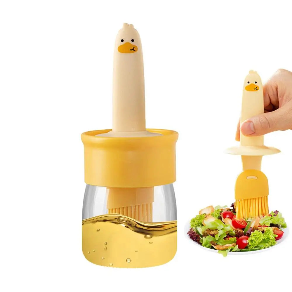 Olive oil dispenser with brushes