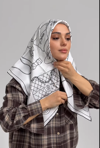 Silk Scarf Double Sided Printed