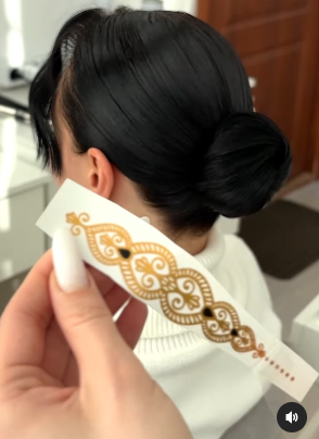 Flash Gold Hair Stickers