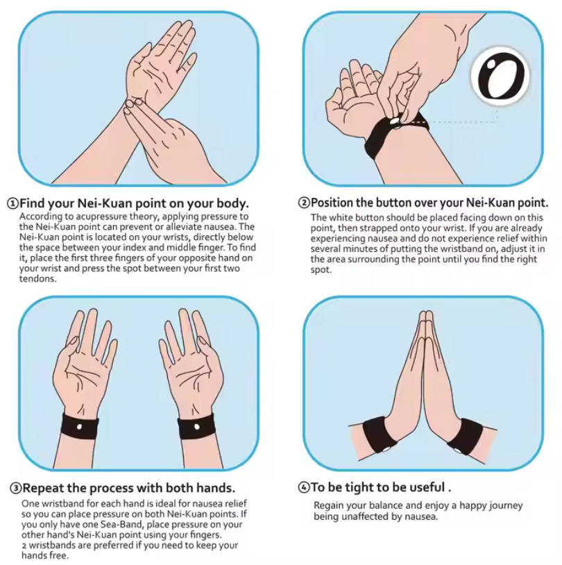 Motion Sickness Band Sickness Wristband ( 1 Pair )